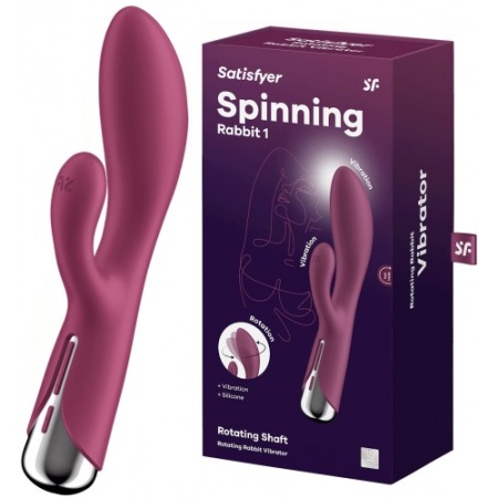 Вибратор-кролик с функцией вращения Satisfyer Spinning Rabbit 1 красный